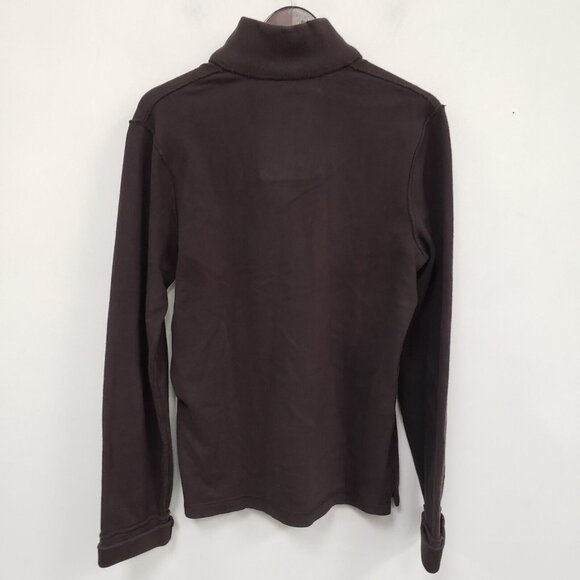 Abercrombie & Fitch Mens Y2K Preppy Sweater Size M Brown Embroidered Pullover - Picture 2 of 11